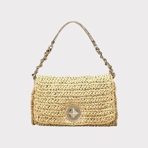 Kate Spade Rose Hall Monette Straw Clutch Bag *Rare*